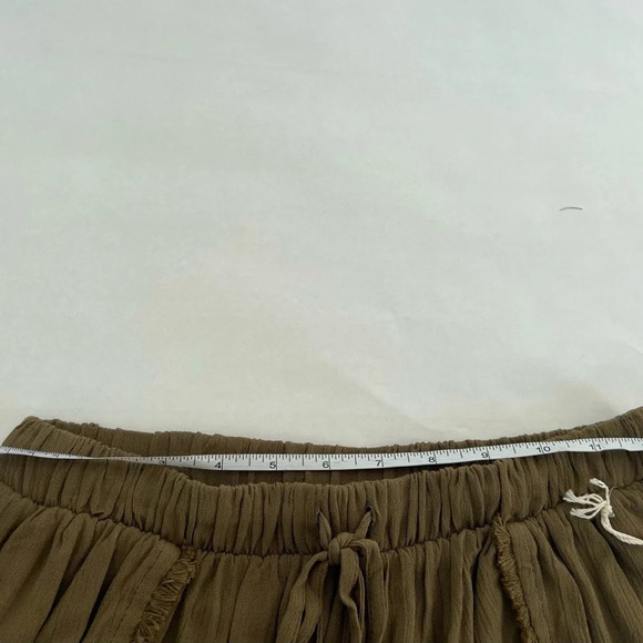 Mossimo Shorts Womens Fringed Adjustable Waist Khaki Green Size S NWT - Picture 4 of 6